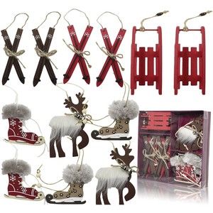Roxluay Christmas Tree Ornaments Silhouette & Ornaments new